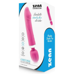 zenn Vibro Wand Double Fun 17.5 x 4.5cm Rose 
